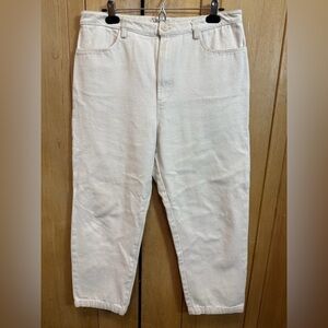 Diamond Leah Rigid Canvas Work Pants High Rise Cropped Cotton Pants